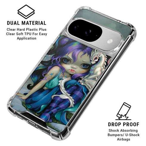 Winter Fairy With Frost Dragon by Jasmine Becket-Griffith Google Pixel 10 Clear Case